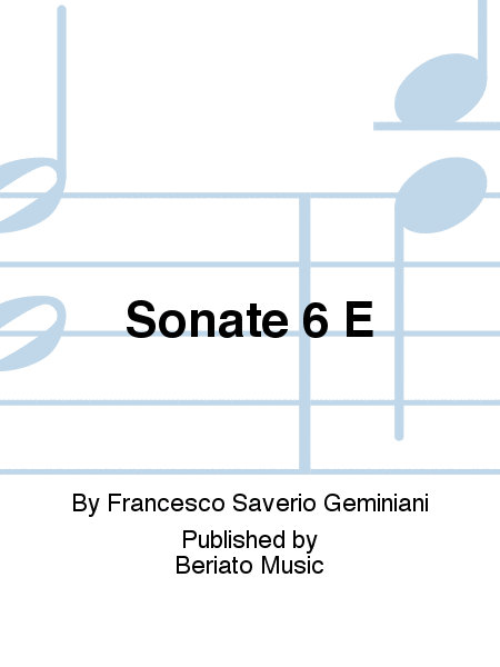 Sonate 6 E
