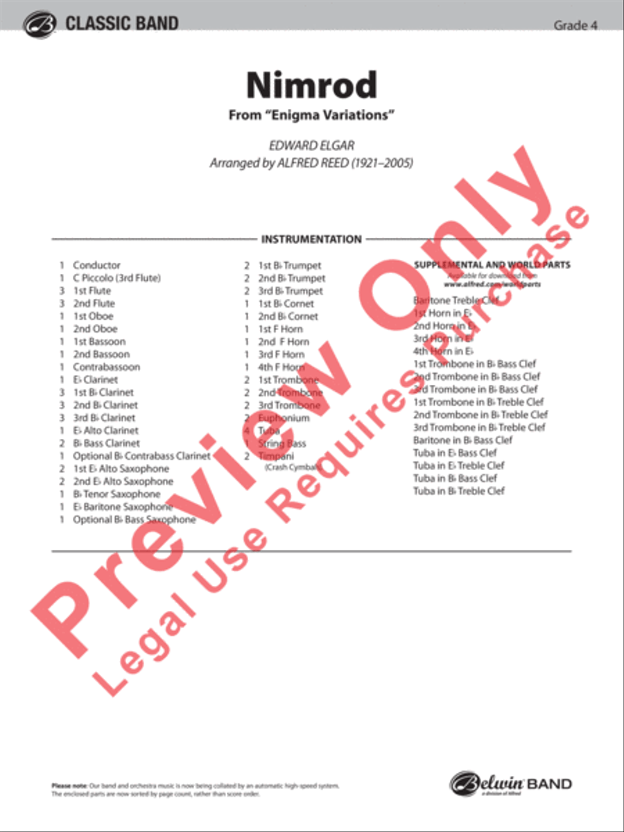 Nimrod (from Elgar's Variations) Concert Band scores gallery preview page 2