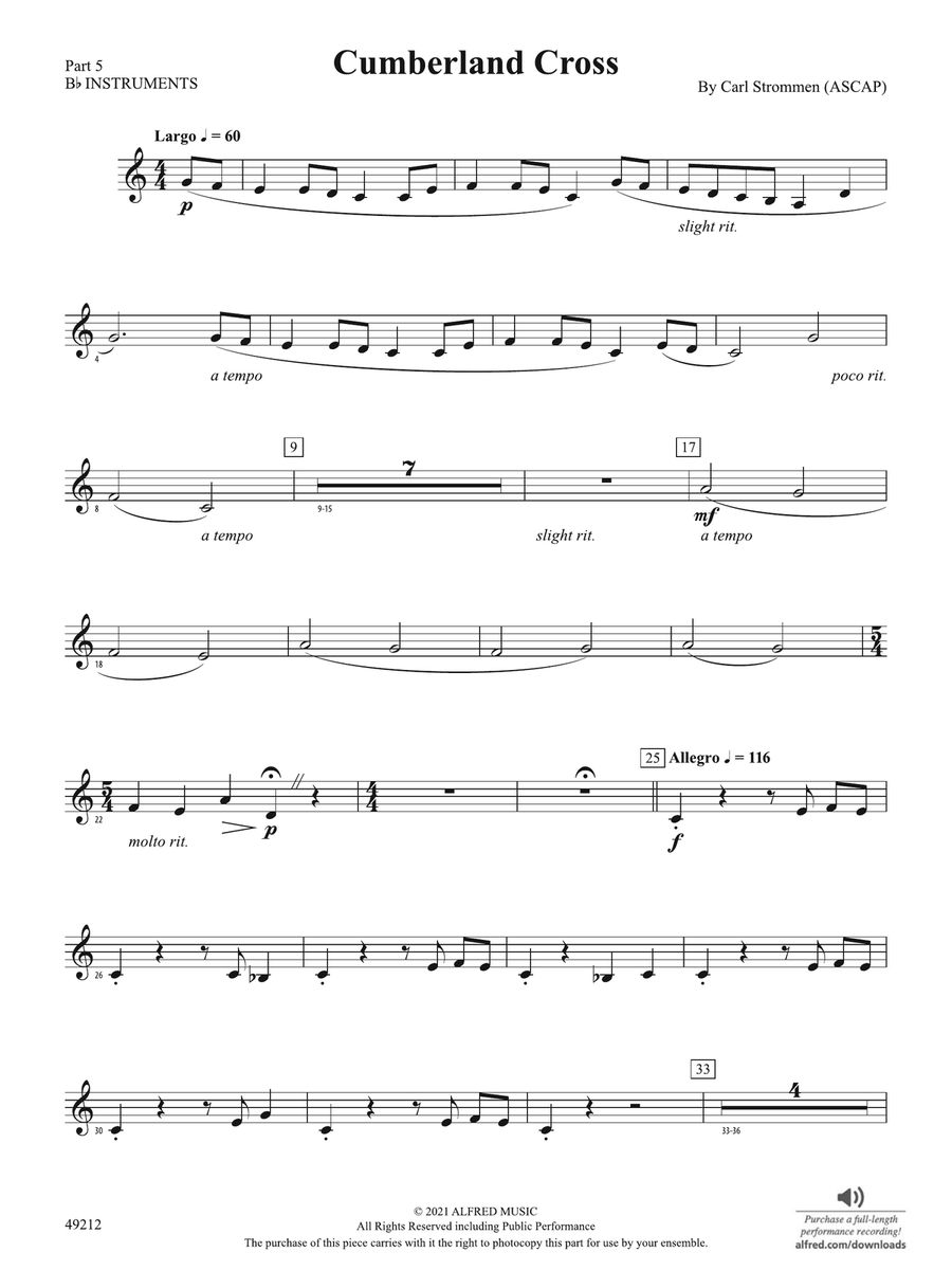 Cumberland Cross: Part 5 - B-flat Instruments