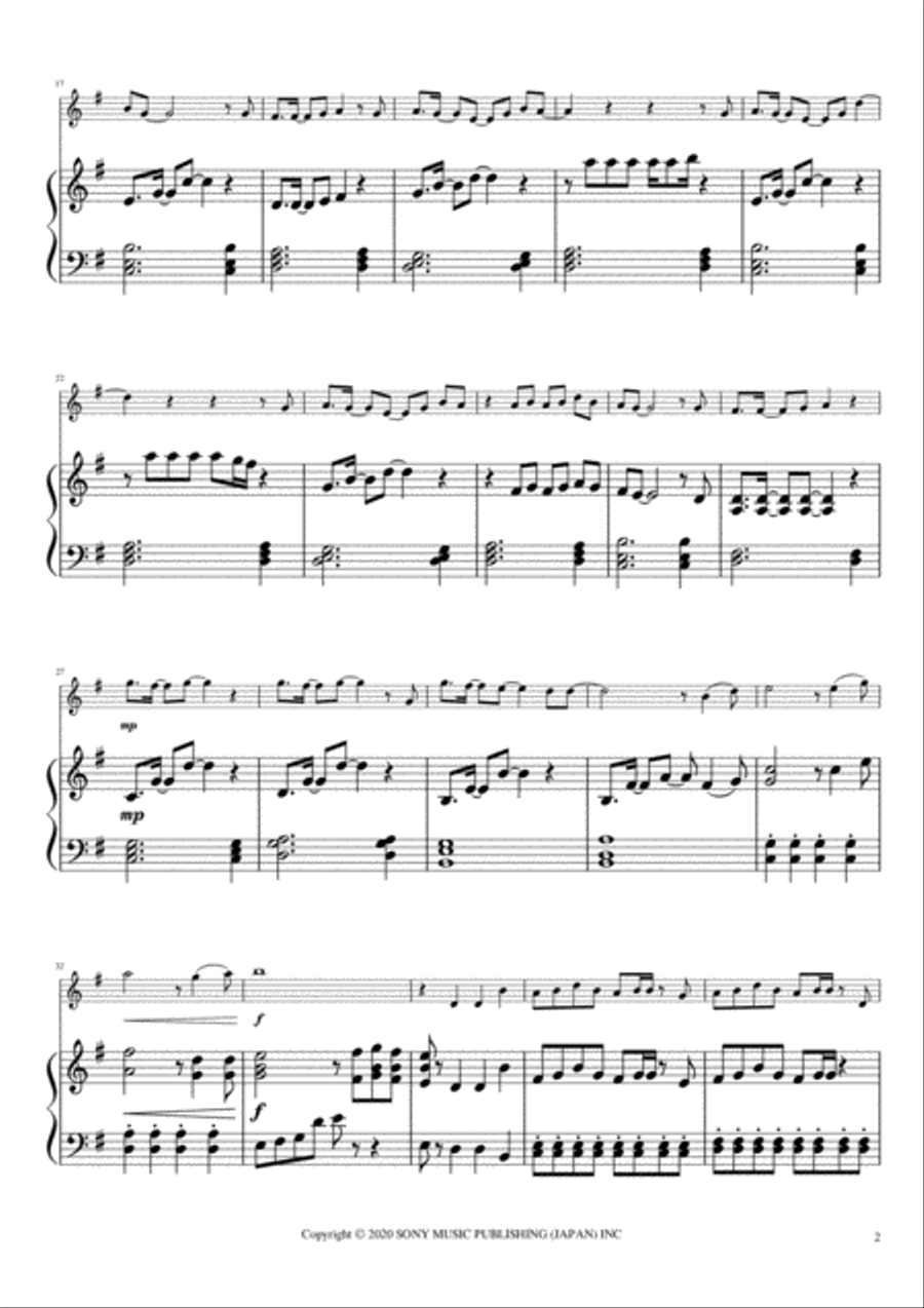 Gurenge Violin Solo scores gallery preview page 2
