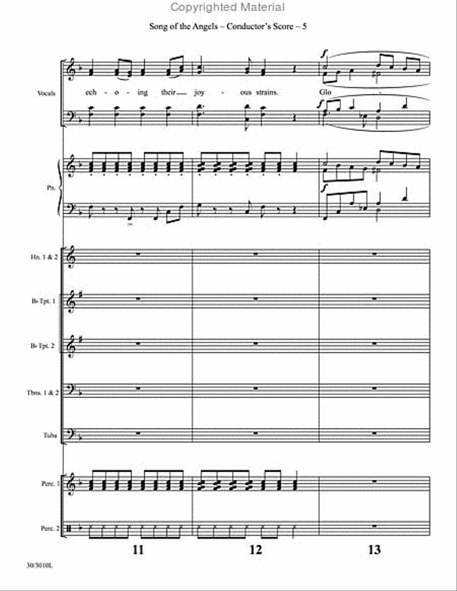 Song of the Angels - Brass and Percussion Score and Parts Choir scores gallery preview page 5