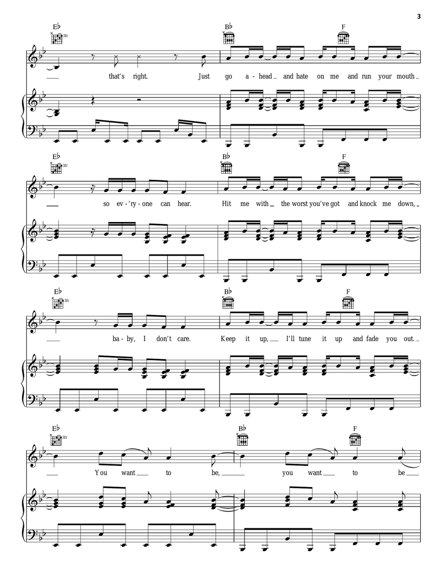 Loser Like Me Loser Like Me Piano, Vocal, Guitar scores gallery preview page 3