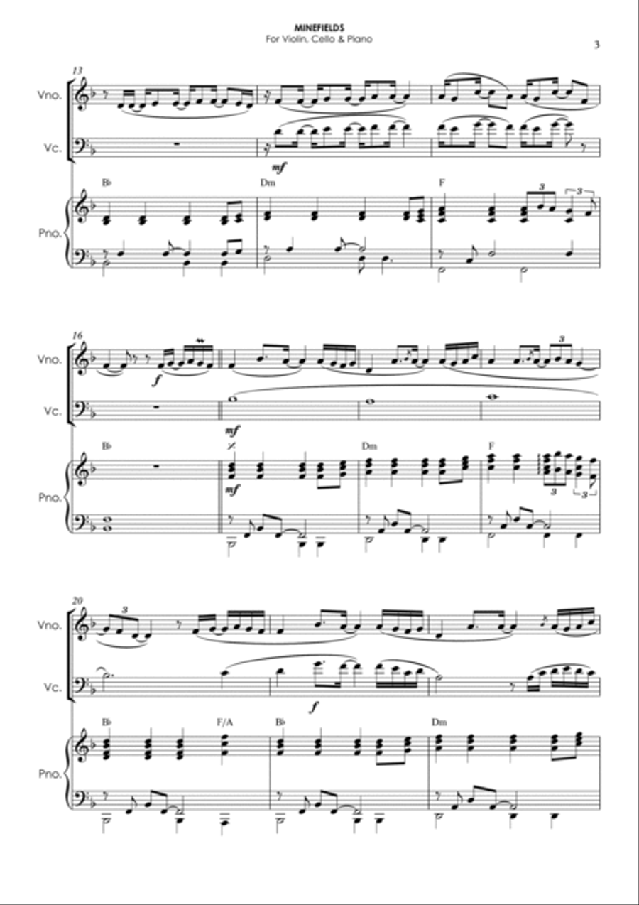 Minefields Piano Trio scores gallery preview page 3
