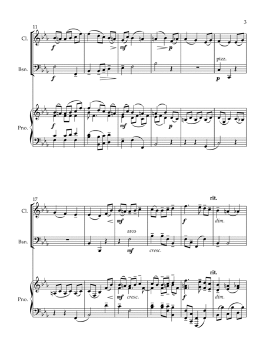 Trio #1 II. Andante espressivo Woodwind Duet scores gallery preview page 3