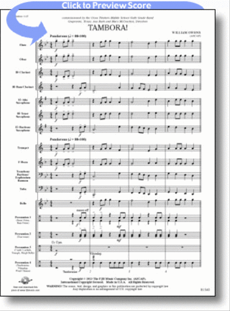 Tambora! Concert Band scores gallery preview page 1