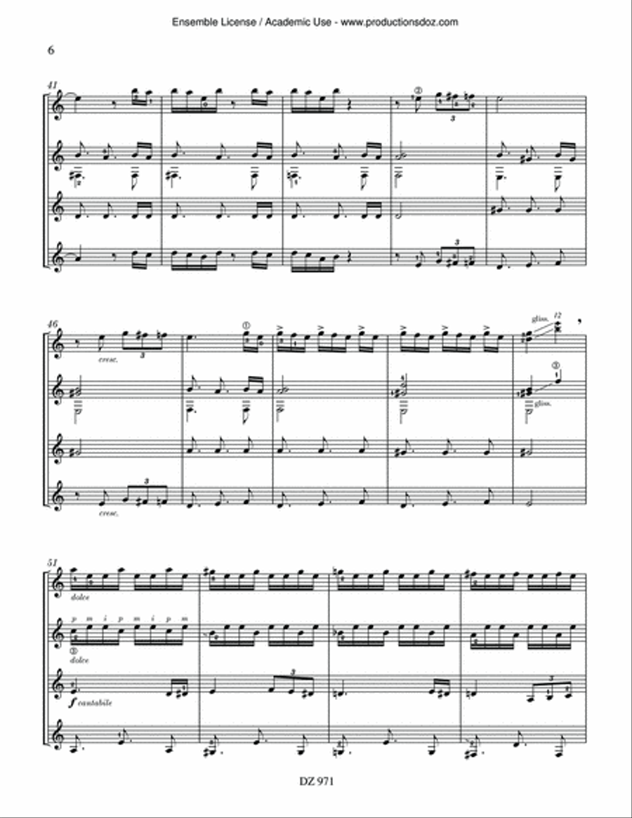 Couleur milonga Guitar Ensemble scores gallery preview page 6