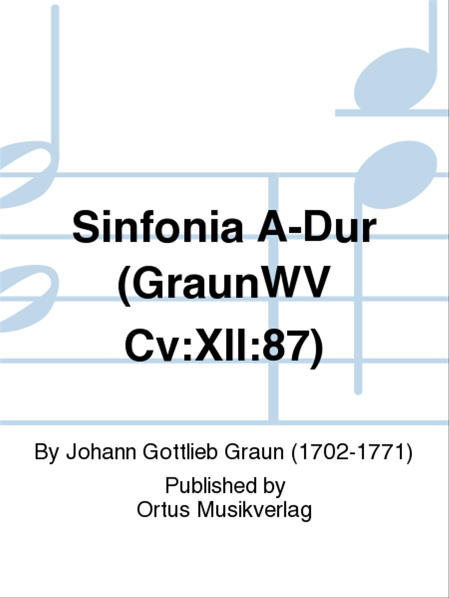 Sinfonia A-Dur (GraunWV Cv:XII:87) Flute scores gallery preview page 1