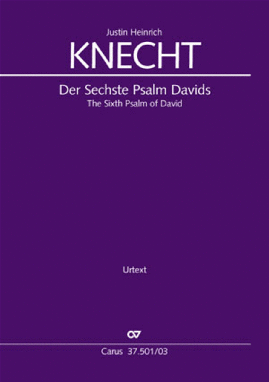The Sixth Psalm of David (Der Sechste Psalm Davids) 4-Part scores gallery preview page 1