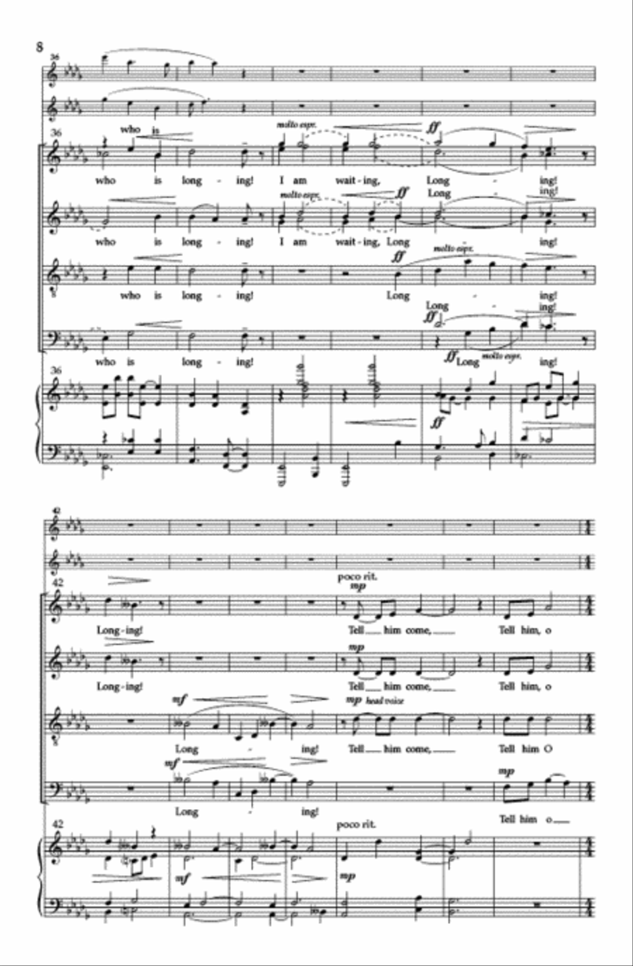 Song to the Moon (SATB divisi) Divisi scores gallery preview page 7