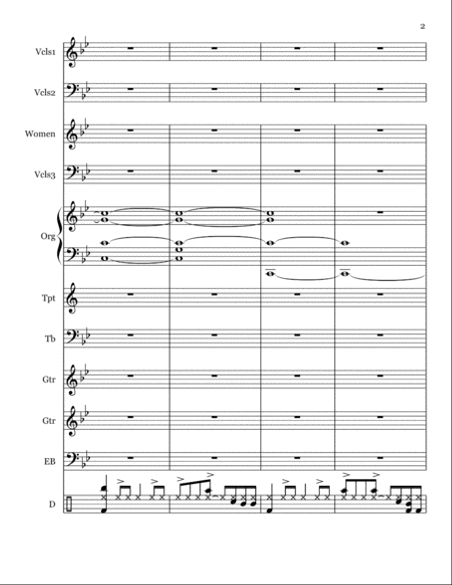 Thunder Strucken Heart Jazz Ensemble scores gallery preview page 2