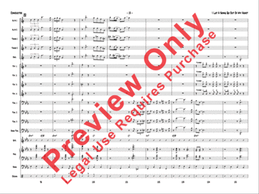 I Let a Song Go Out of My Heart Jazz Ensemble scores gallery preview page 32