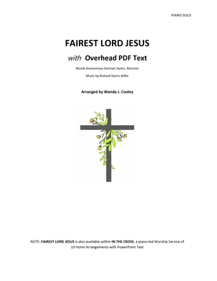 FAIREST LORD JESUS with Overhead PDF Text