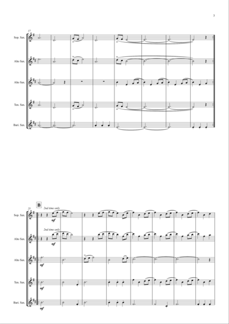 Game Of Thrones Saxophone Quartet scores gallery preview page 3