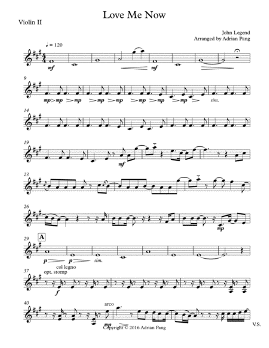 Love Me Now Love Me Now String Quartet scores gallery preview page 4
