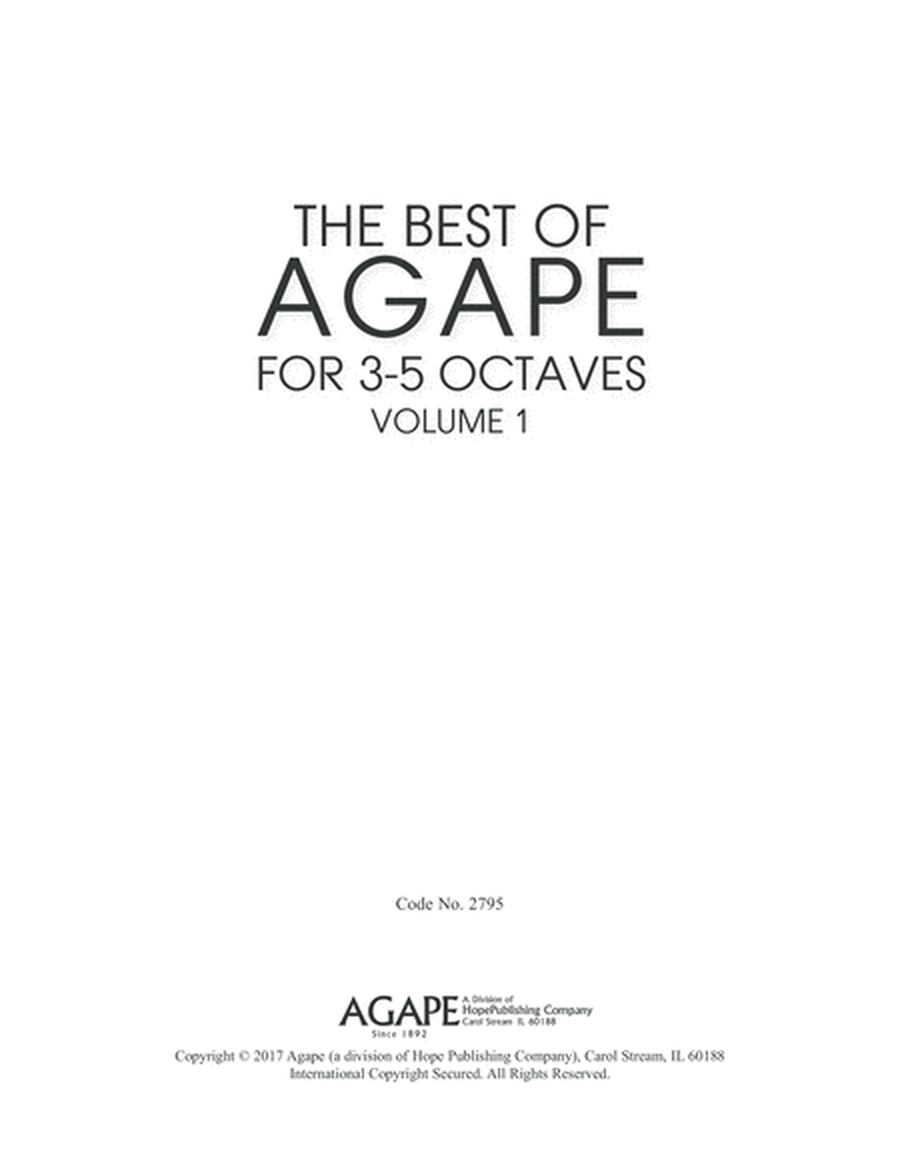 The Best of Agape for 3-5 Octaves, Vol. 1-Digital Download
