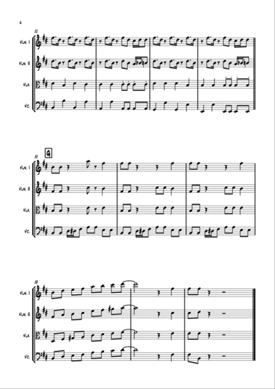Main Title Theme (ghostbusters) String Quartet scores gallery preview page 4