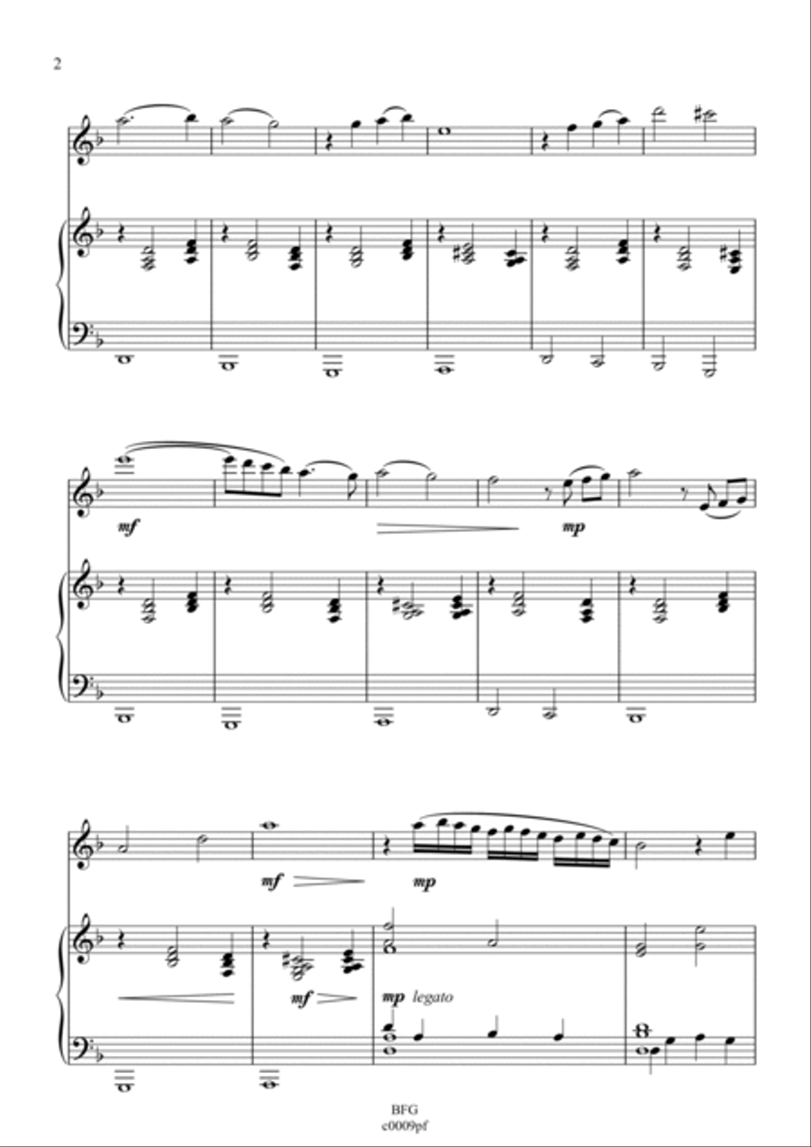 Credo for piano and flute Flute Solo scores gallery preview page 2