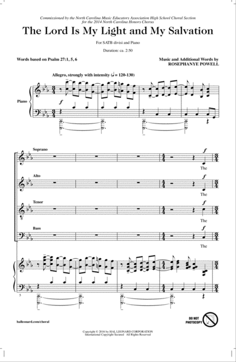The Lord Is My Light And My Salvation 4-Part scores gallery preview page 1