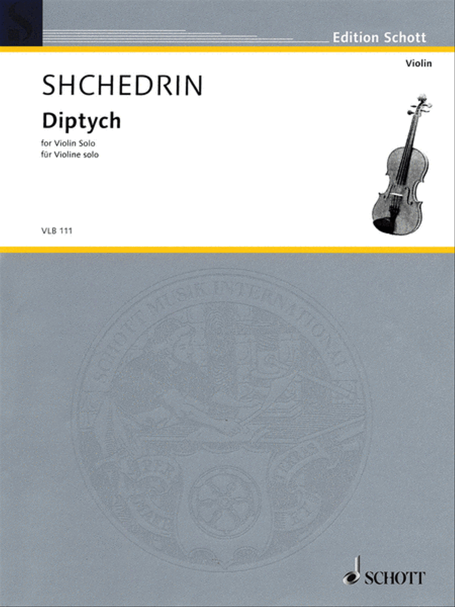 Diptych by Rodion Shchedrin Violin Solo - Sheet Music
