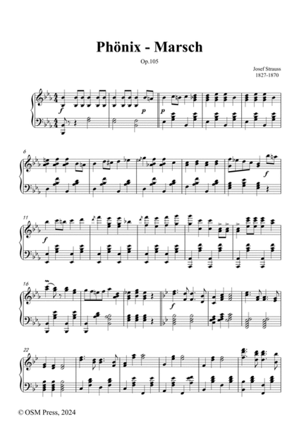 Josef Strauss-Phönix-Marsch(Phoenix March),Op.105,for Piano image number null