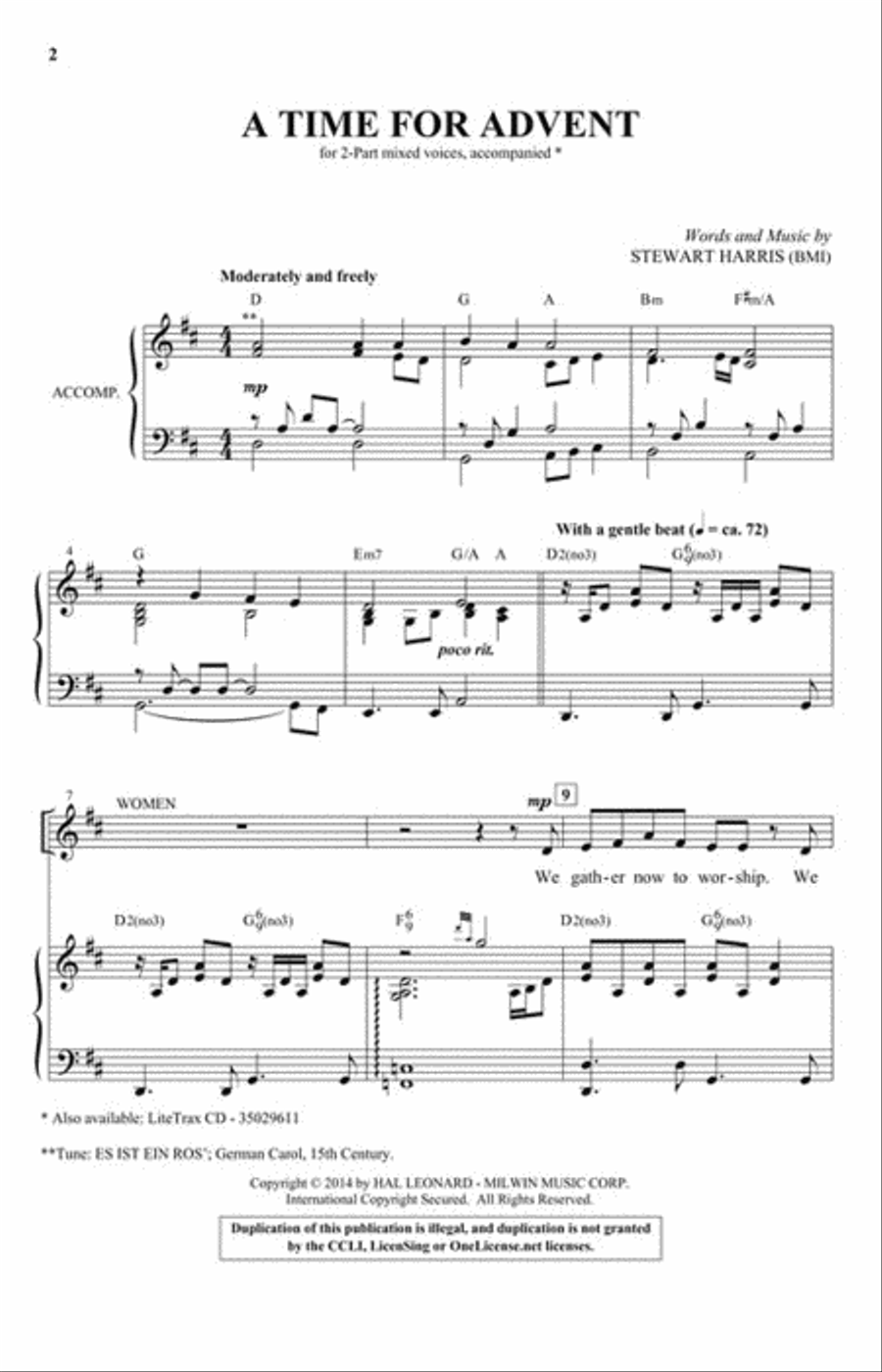 A Time for Advent 2-Part scores gallery preview page 2