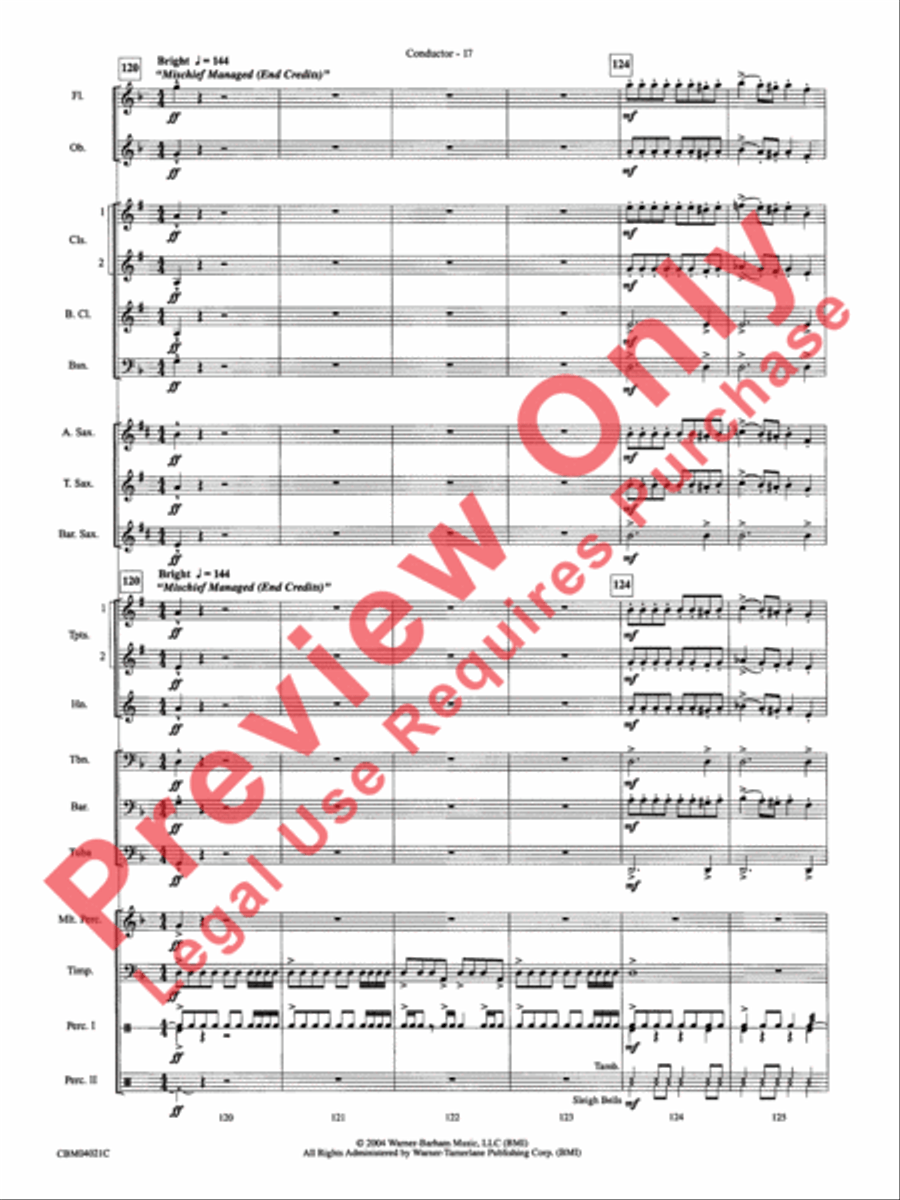 Harry Potter and the Prisoner of Azkaban, Selections from Concert Band scores gallery preview page 20