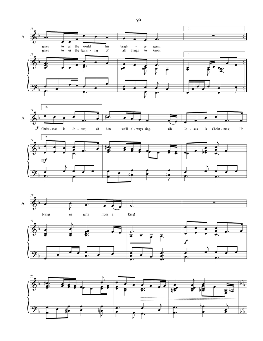 Christmas is Jesus - alto solo with piano accompaniment Alto Voice scores gallery preview page 3