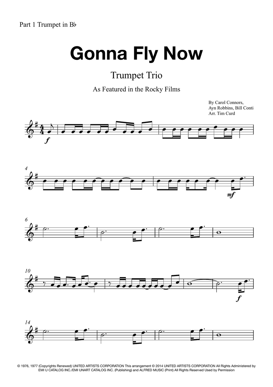 Gonna Fly Now Brass Ensemble scores gallery preview page 4