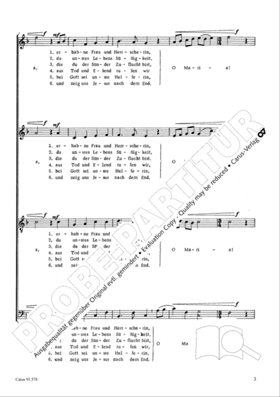 Gegrusset seist du Konigin SSATBB scores gallery preview page 4