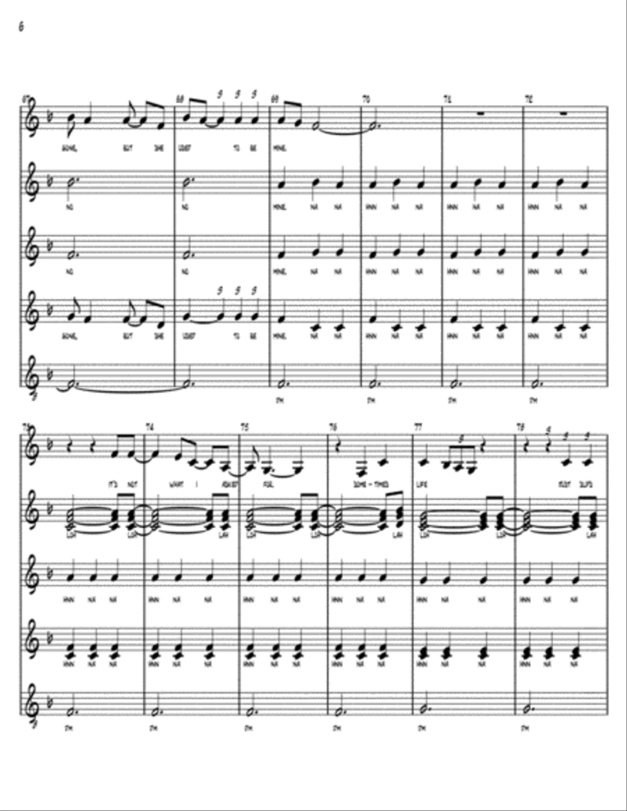 She Used To Be Mine from WAITRESS THE MUSICAL SSAA scores gallery preview page 6