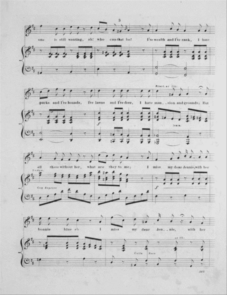 Jennie! With Her Bonnie Blue E'e Voice scores gallery preview page 3