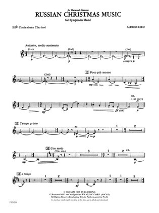 Russian Christmas Music: B-flat Contrabass Clarinet