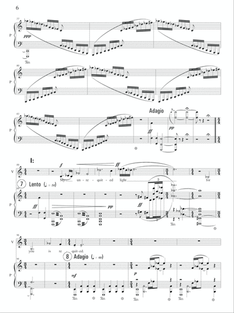 Six Songs from a Winter's Pillow Book Alto Voice scores gallery preview page 6