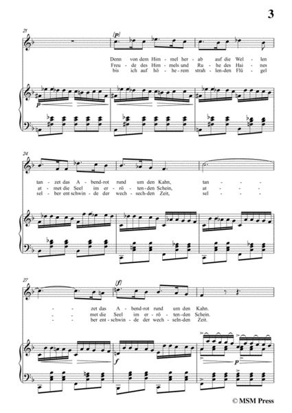 Schubert-Auf dem Wasser zu singen in F Major, for Voice and Piano image number null
