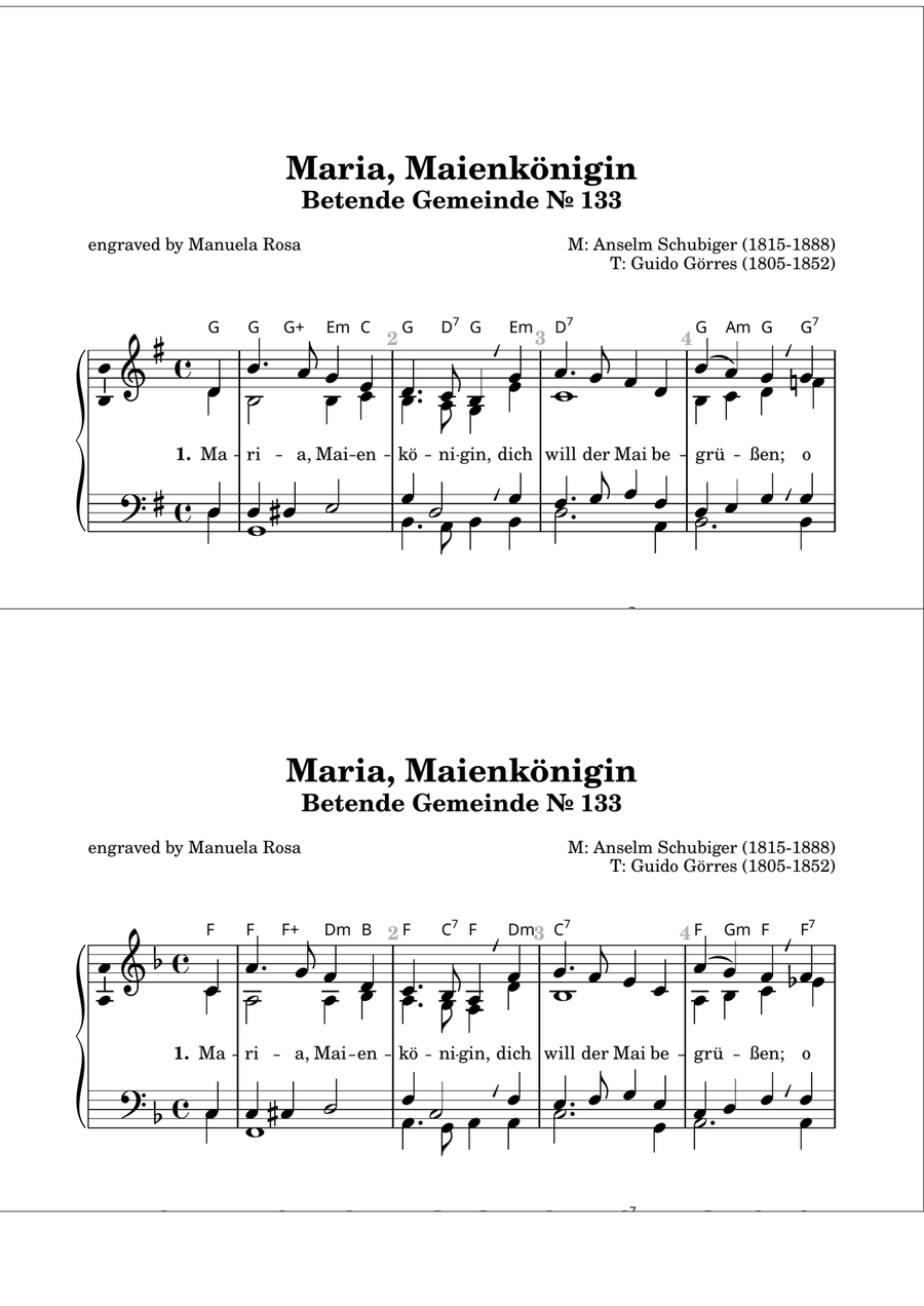 Marienlieder: Betende Gemeinde Collection 125, 133, 137 (Gottesloblieder) Organ Solo scores gallery preview page 1