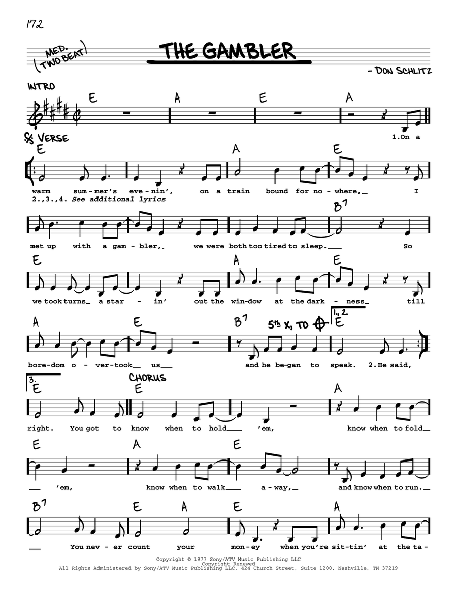 The Gambler Voice scores gallery preview page 1