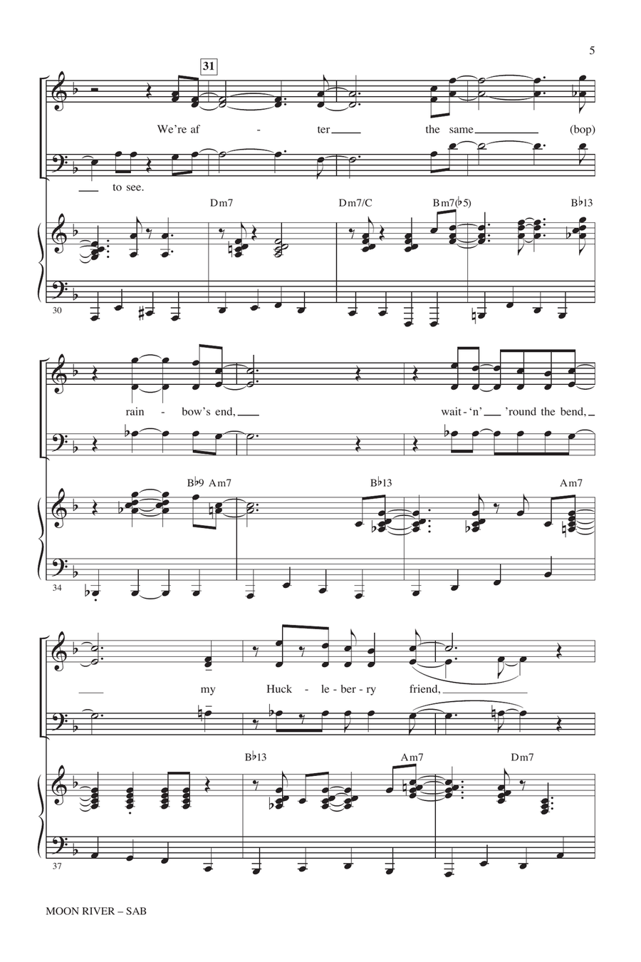 Moon River 3-Part scores gallery preview page 4