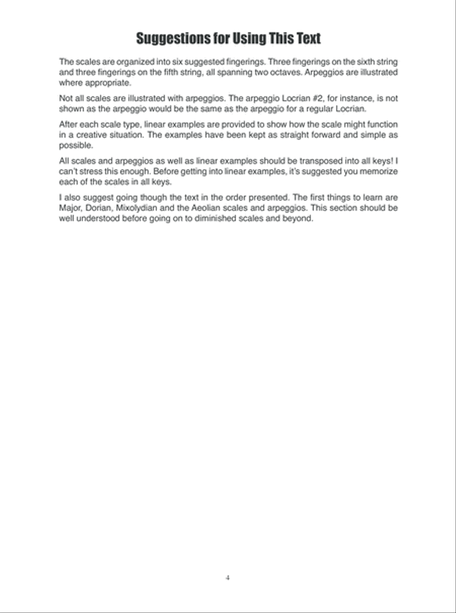 Scale & Arpeggio Studies for Guitar with Linear Examples Classical Guitar scores gallery preview page 5
