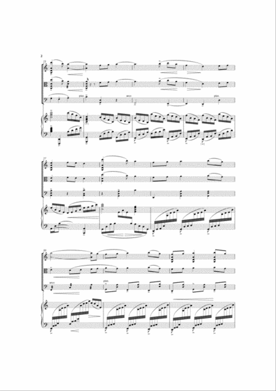 Quartet for Violin, Viola, Cello, and Piano Piano Quartet scores gallery preview page 3