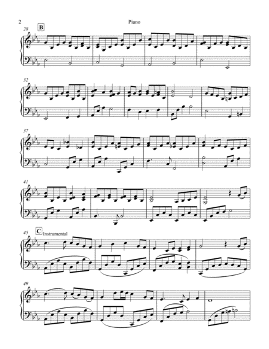 Abide With Me Hymn Piano Piano Trio scores gallery preview page 2