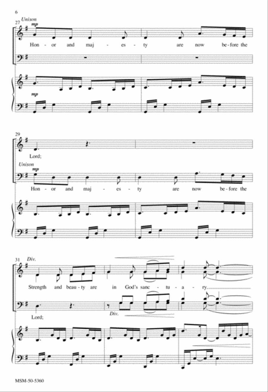 O Sing to the Lord a New Song 4-Part scores gallery preview page 6
