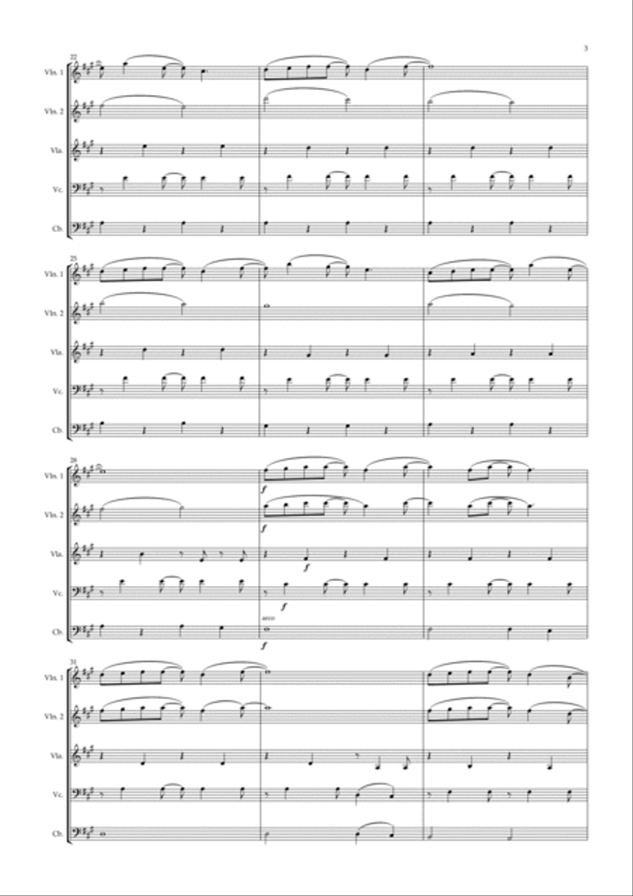 Forrest Gump - Main Title (feather Theme) String Quintet scores gallery preview page 3