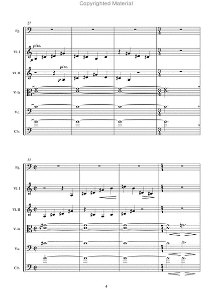 Sextett fur Fagott, zwei Violinen, Viola, Violoncello und Kontrabass (1995)