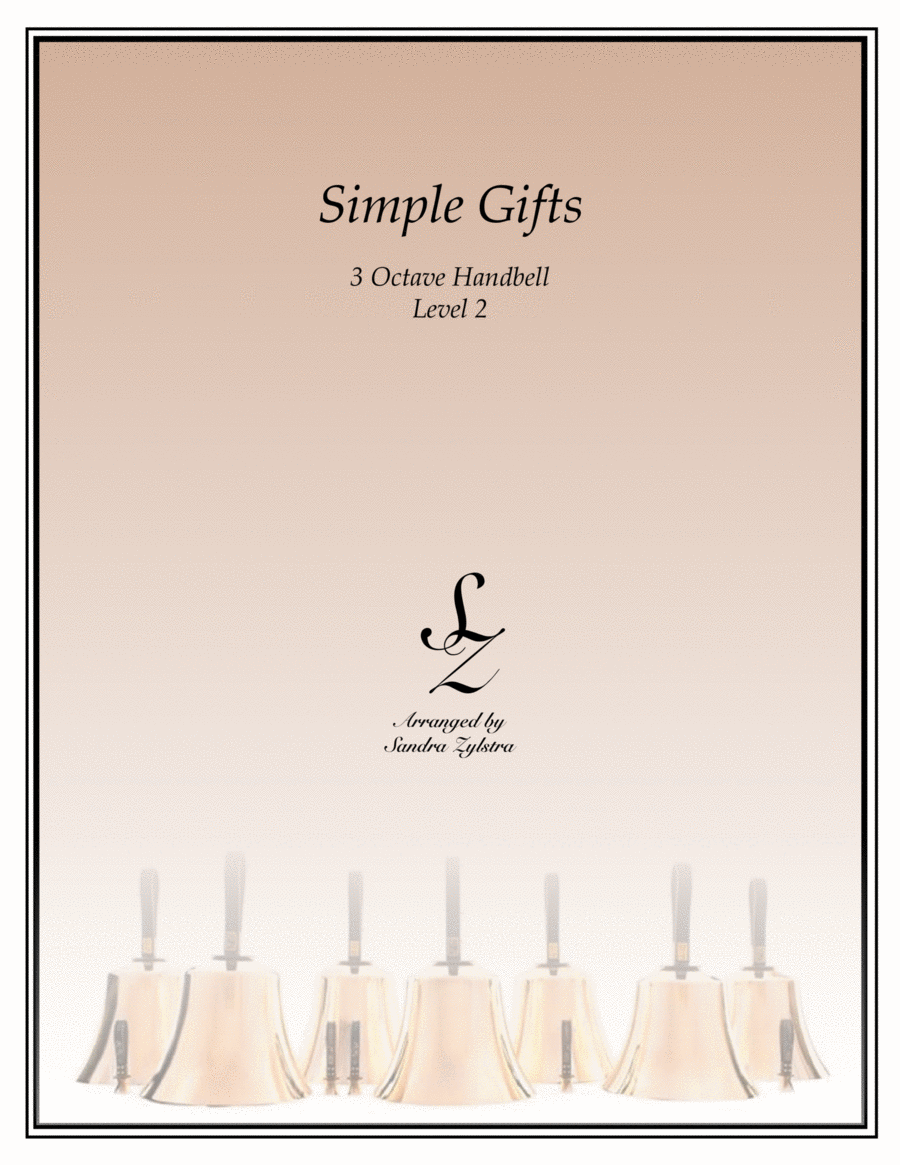 Simple Gifts (3 octave handbells) 3-Octaves scores gallery preview page 1