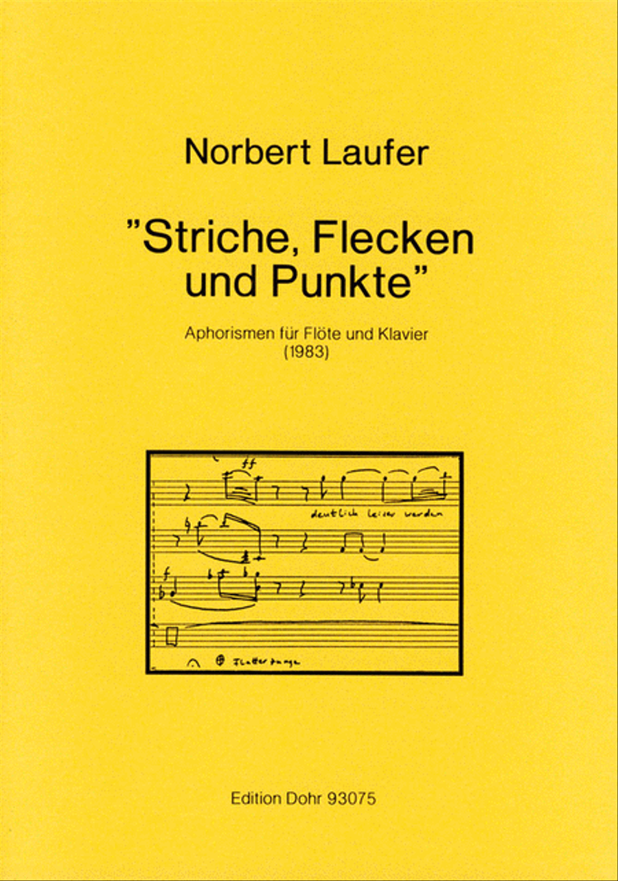 Striche, Flecken und Punkte (1983) -Aphorismen für Flöte und Klavier- Flute Solo scores gallery preview page 1