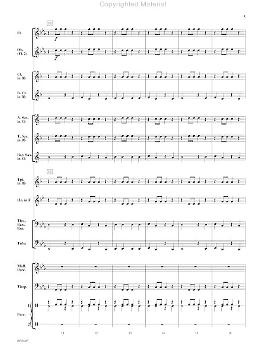 T-Rex (A Tone Poem for Band) Concert Band scores gallery preview page 6