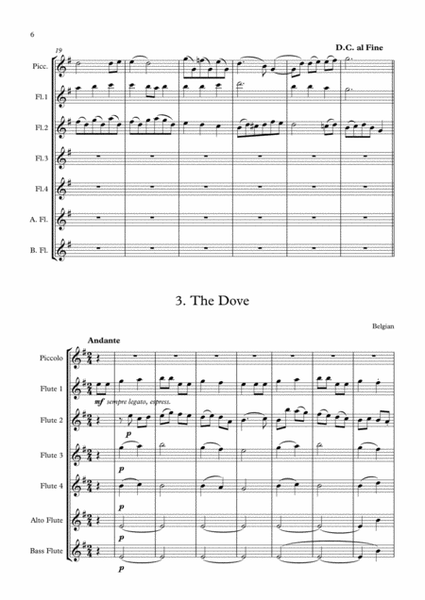 Four European Folk Songs arr. flute choir image number null
