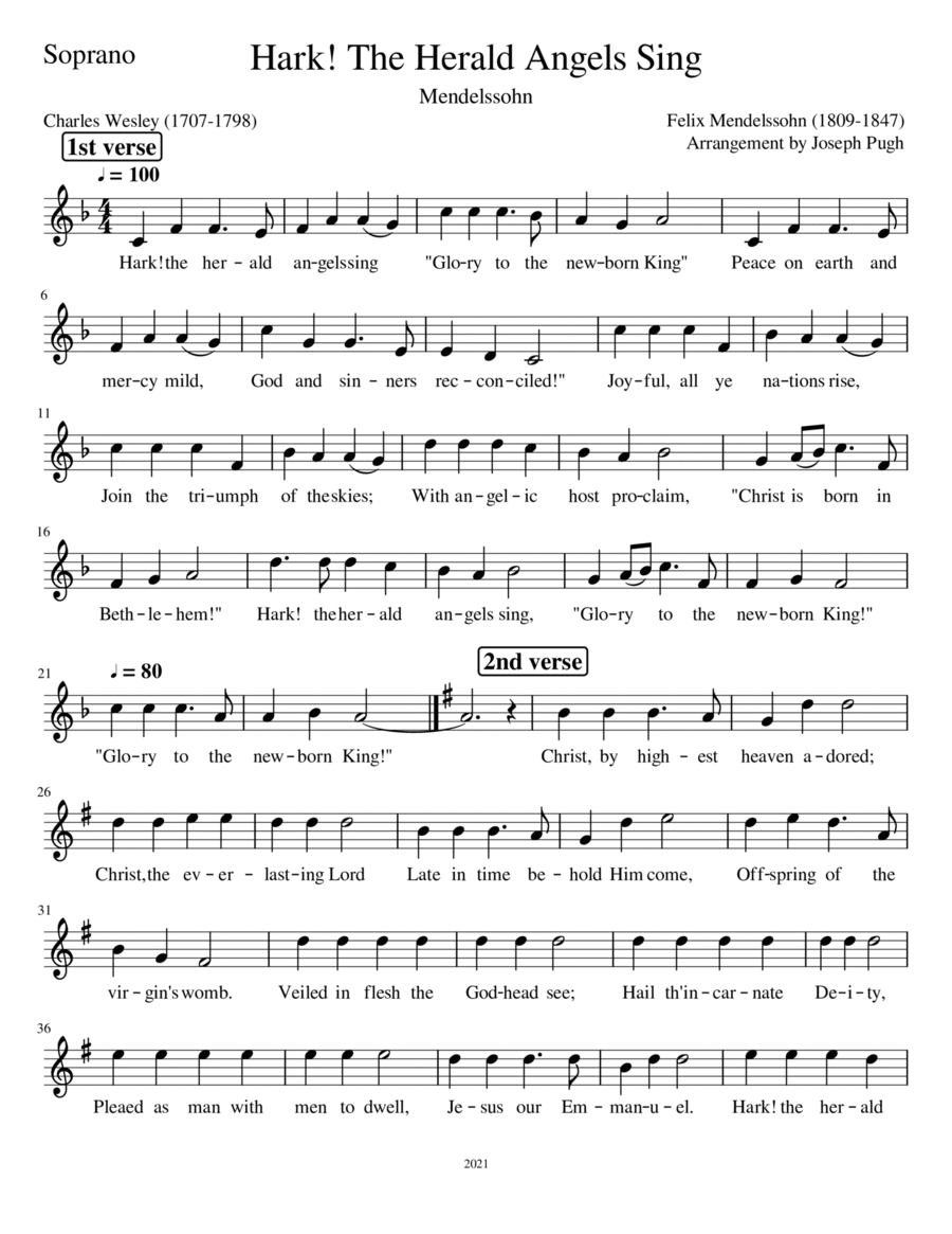 Hark The Herald Angels Sing(SATB) image number null