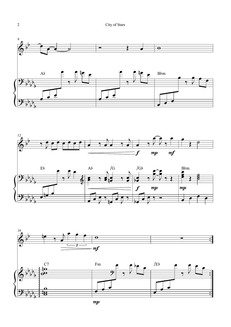 City Of Stars Chamber Music scores gallery preview page 2