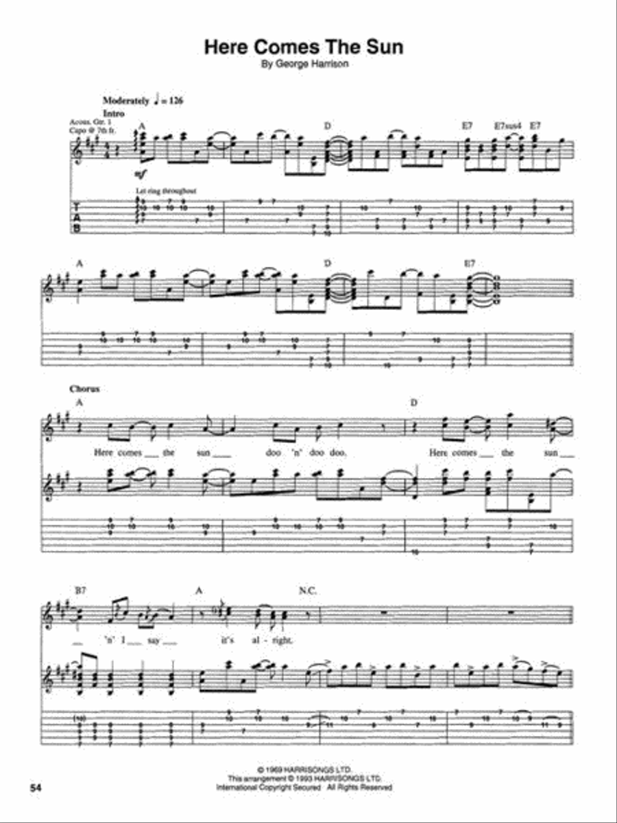 The Beatles – Abbey Road Electric Guitar scores gallery preview page 6